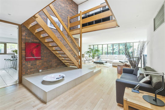 1970s Royston Summers lakeside modernist house in Esher, Surrey