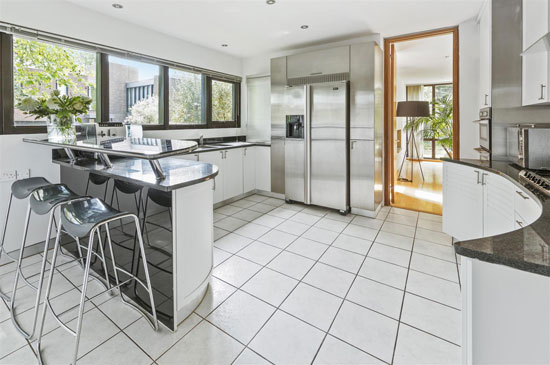 1970s Royston Summers lakeside modernist house in Esher, Surrey