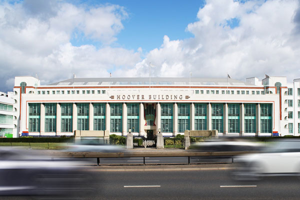 Show apartments open in the 1930s Wallis, Gilbert and Partners-designed art deco Hoover Building in Perivale, west London