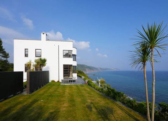 Gradna House 1930s coastal art deco property in Plaidy, near Looe, Cornwall