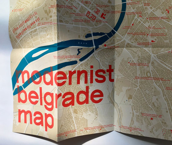 Modernist Belgrade Map by Blue Crow Media