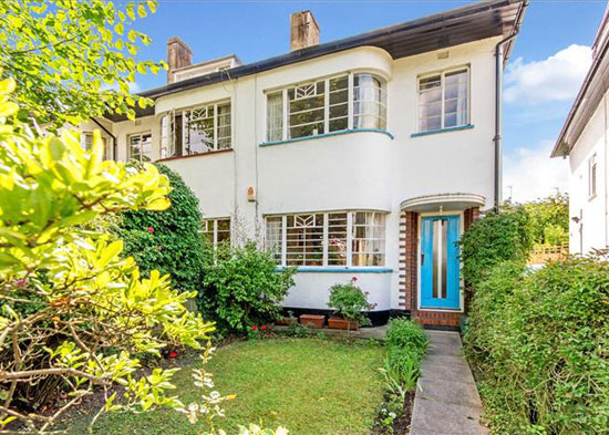 28. 1930s semi-detached art deco-style property in Belsize Park, London NW3