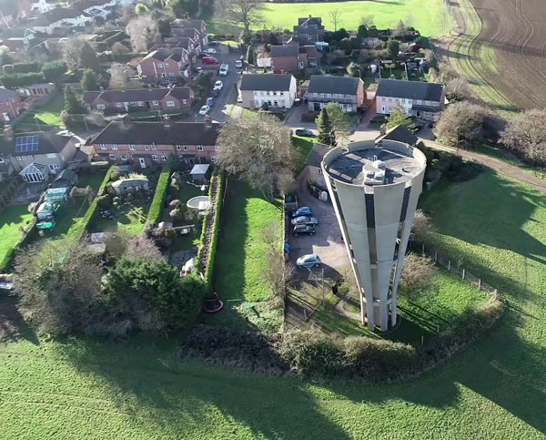 37. 1960s grade II-listed Tonwell Tower in Tonwell, Hertfordshire