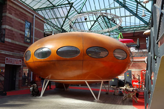 4. A fully preserved 1960s Matti Suurinen-designed Futuro House in France