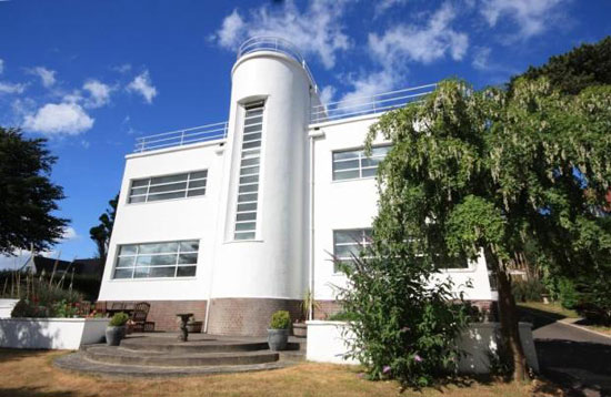 Chevrons 1930s art deco property in Llandudno, Conwy, North Wales