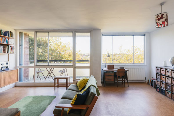 1960s midcentury modern apartment in Altior Court, London N6