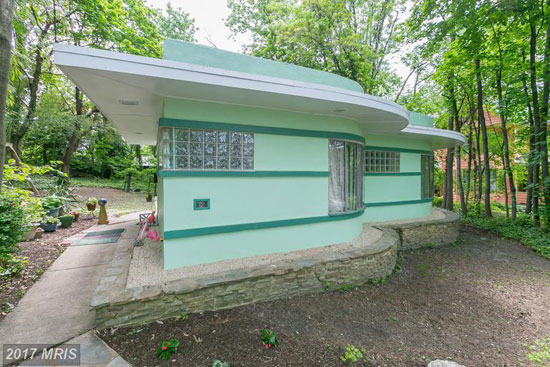 1940s B.N. Eisenberg-designed art deco property in Baltimore, Maryland, USA