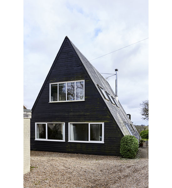Midcentury modern A-frame house in Cranbrook, Kent