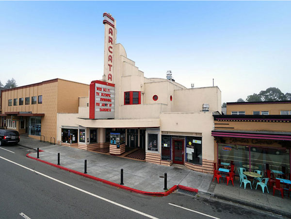 1930s art deco cinema, retail and living space in Arcata, California, USA