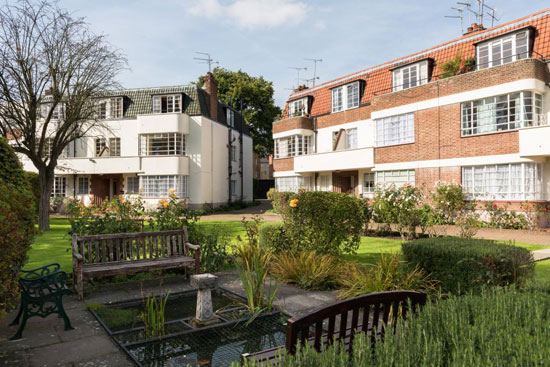 Apartment in the 1930s Howes and Jackman-designed art deco Clissold Court, London N4