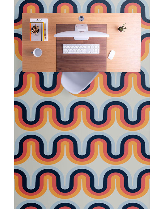 Bold 1970s vinyl flooring by Atrafloor