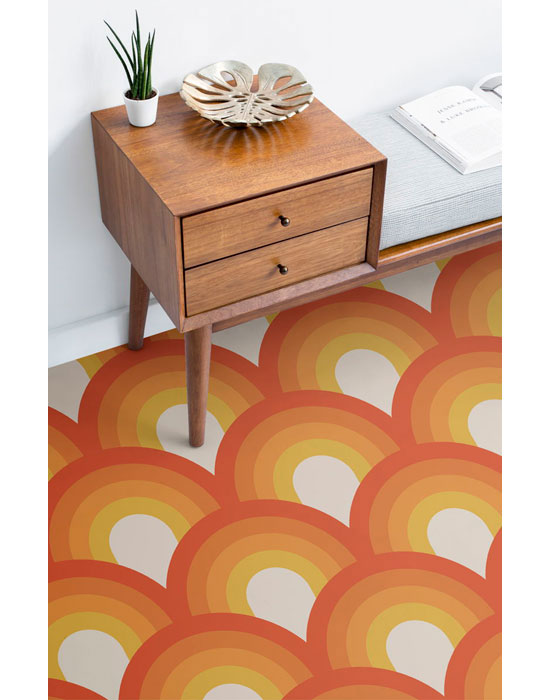 Bold 1970s vinyl flooring by Atrafloor