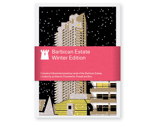 Barbican Estate at 50 Winter Edition cards by Stefi Orazi