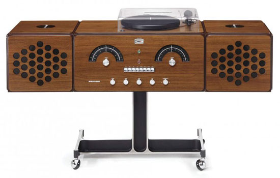 Numbered edition 1960s Radiofonografo record player by Brionvega