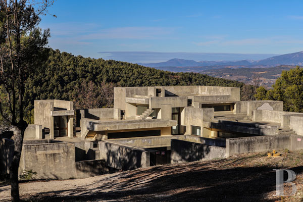 1960s brutalist house and art studio in Crestet, south-east France