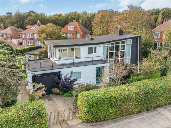 1950s midcentury modern house in Bridlington, East Yorkshire