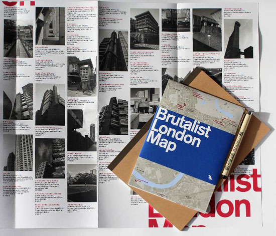 Brutalist London Map by Blue Crow Media