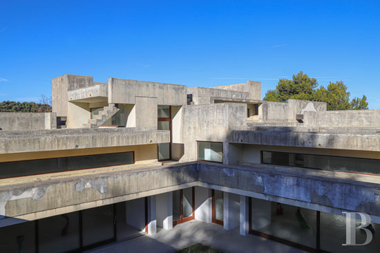 1960s brutalist house and art studio in Crestet, south-east France