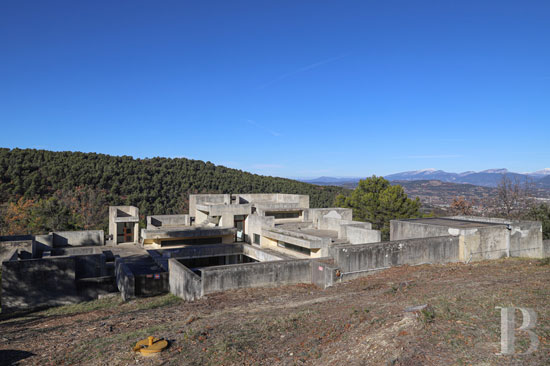 1960s brutalist house and art studio in Crestet, south-east France