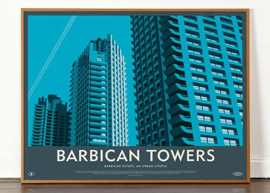 Architectural artwork: The Barbican Estate prints by Dorothy