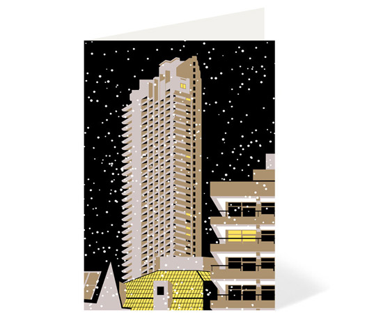 Barbican Estate at 50 Winter Edition cards by Stefi Orazi