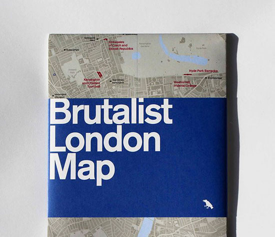 Brutalist London Map by Blue Crow Media
