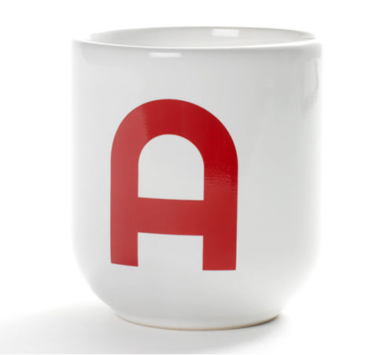 Design spotting: Bauhaus Letters cups at Museum Goods