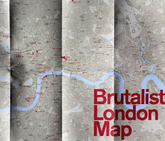 Brutalist London Map by Blue Crow Media