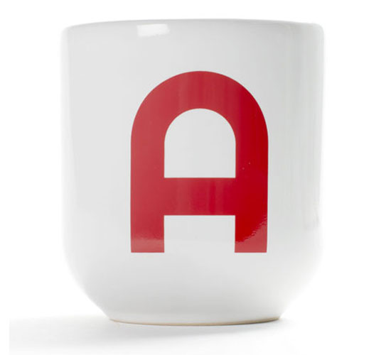 Design spotting: Bauhaus Letters cups at Museum Goods