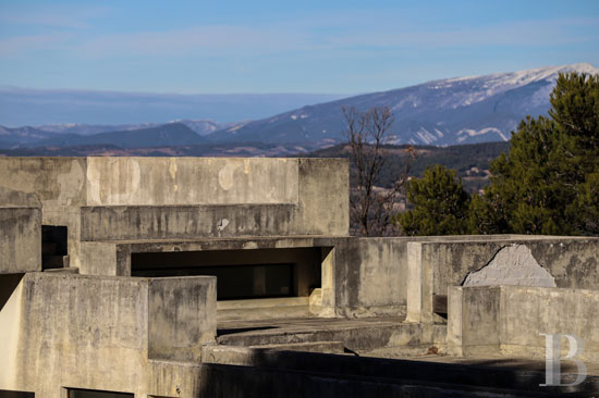 1960s brutalist house and art studio in Crestet, south-east France