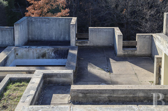 1960s brutalist house and art studio in Crestet, south-east France