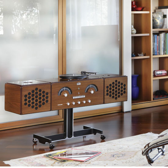 Numbered edition 1960s Radiofonografo record player by Brionvega