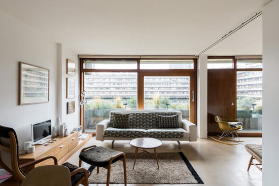 On the market: 1970s Chamberlin, Powell & Bon-designed apartment in Defoe House on the Barbican Estate, London EC2