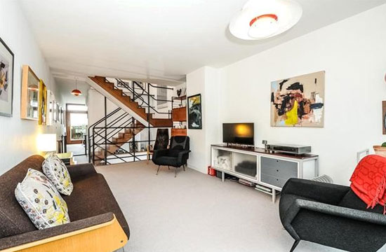 Type M3A triplex apartment in Bunyan Court on the Chamberlin, Powell and Bon-designed Barbican Estate, London EC2