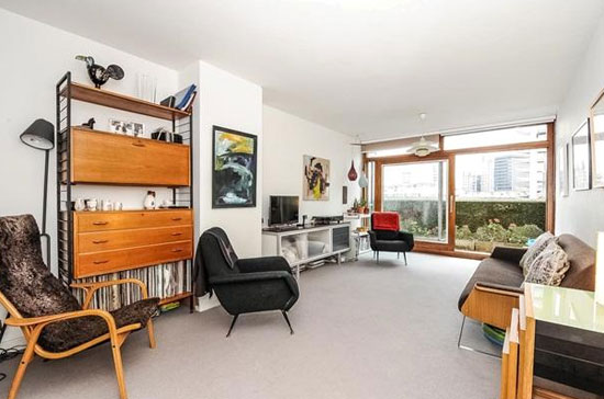 Type M3A triplex apartment in Bunyan Court on the Chamberlin, Powell and Bon-designed Barbican Estate, London EC2