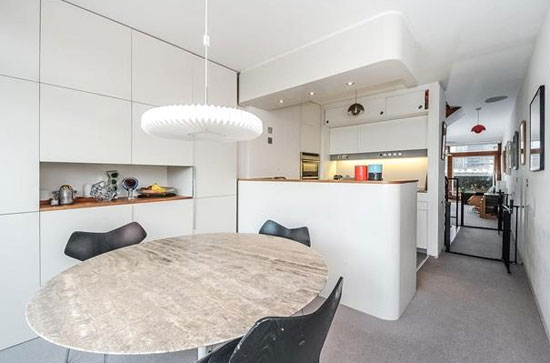 Type M3A triplex apartment in Bunyan Court on the Chamberlin, Powell and Bon-designed Barbican Estate, London EC2