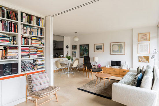 1970s Chamberlin, Powell & Bon-designed apartment in Defoe House on the Barbican Estate, London EC2