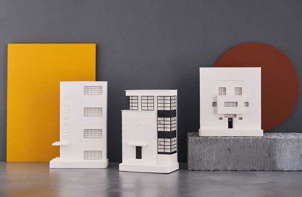 Bauhaus architectural sculptures by Chisel & Mouse