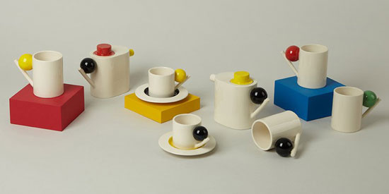 Bauhaus-inspired geometric ceramics by Design K