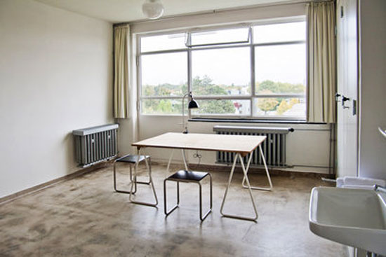 Studio flats in the 1920s Prellerhaus Bauhaus Studio Building in Dessau, Germany