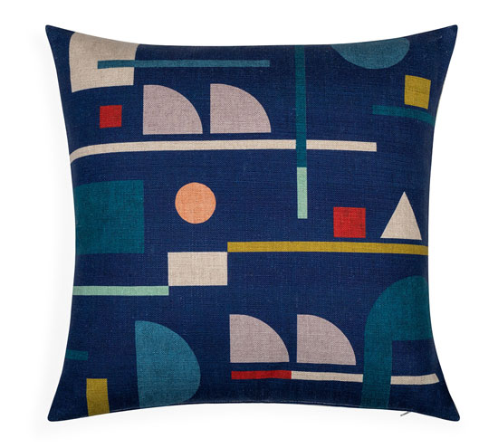 Bauhaus cushions by Juliette Van Rhyn at Heal’s