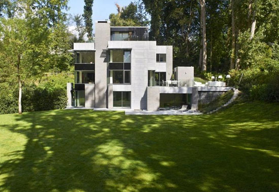 André Jacqmain-designed contemporary modernist property in Rhode-St-Genese, near Brussels, Belgium
