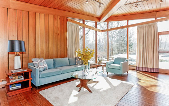 1950s David Henken-designed midcentury property in Pound Ridge, New York state, USA