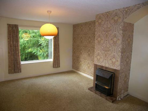 bow3 1970s living room in detached house at Bowness on Windermere