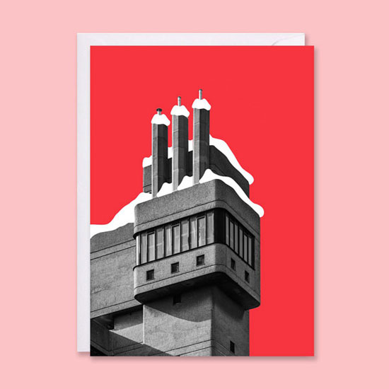 Brutalist Christmas cards by In From The Storm