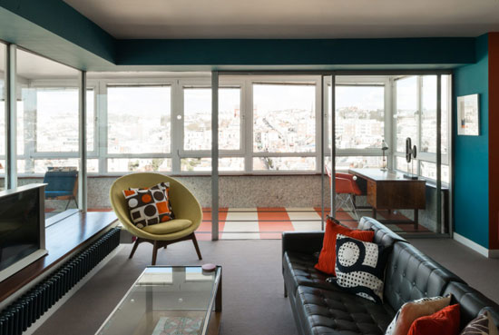 Apartment in the 1960s Richard Seifert-designed Bedford Towers in Brighton, Sussex