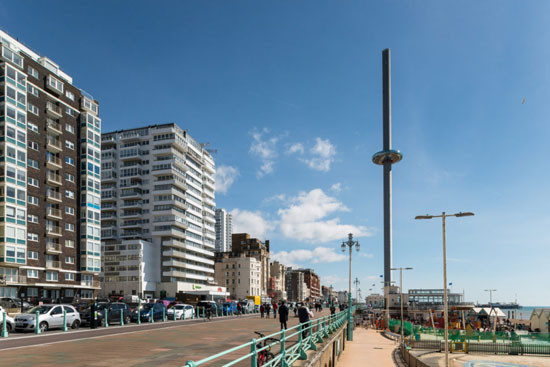 Apartment in the 1960s Richard Seifert-designed Bedford Towers in Brighton, Sussex