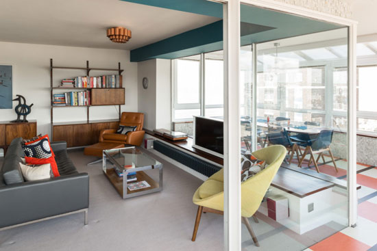 Apartment in the 1960s Richard Seifert-designed Bedford Towers in Brighton, Sussex