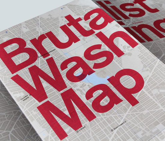 Blue Crow Media introduces the Brutalist Washington Map