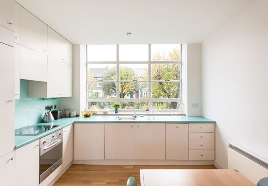 Three-bedroom apartment in the 1930s Burnet, Tait and Lorne-designed Bruno Court, London E8